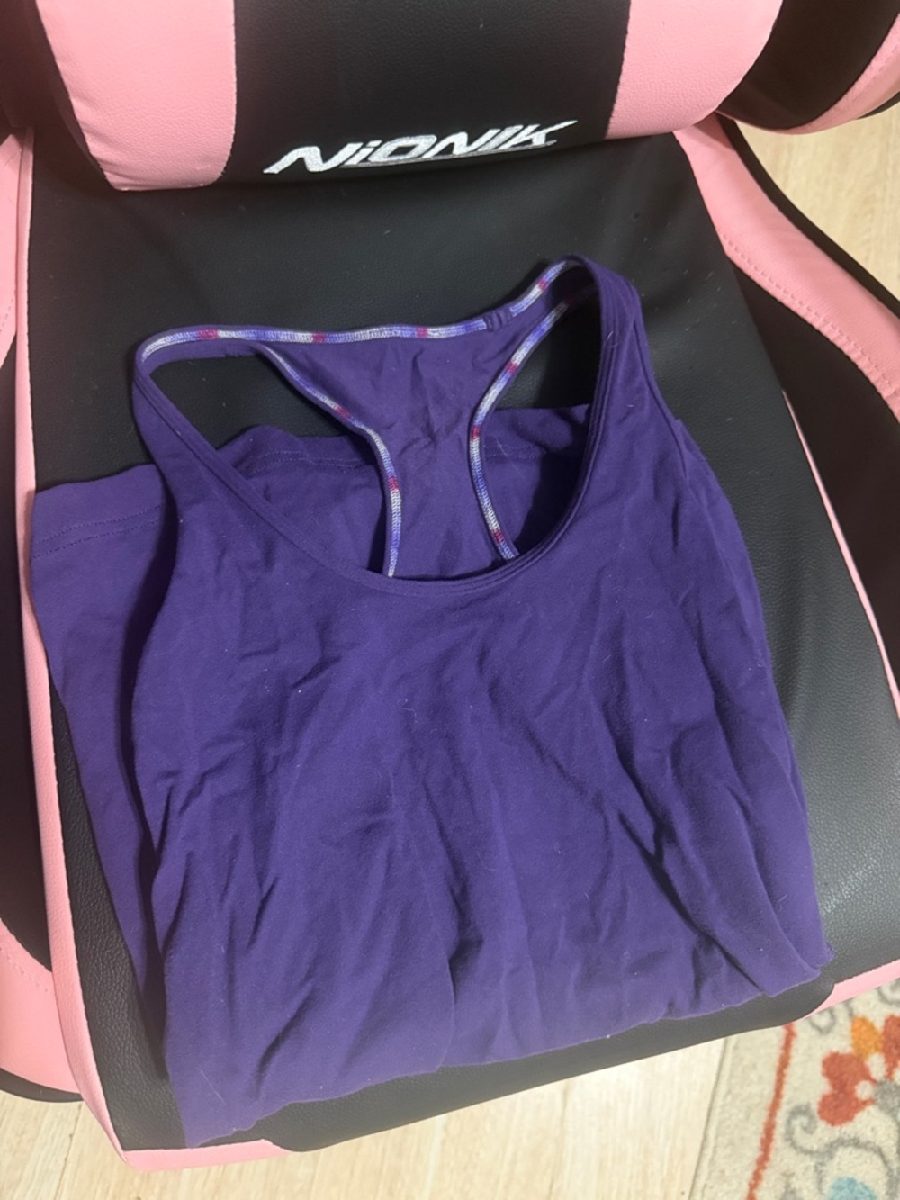 lululemon athletica Deep Purple Racerback Tank with Trim